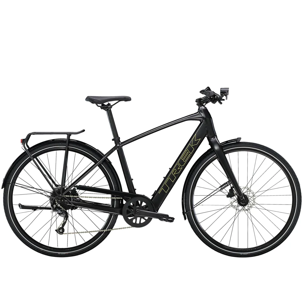 Trek FX+ 2 Electric Hyrbrid Bike 2023 Satin Trek Black