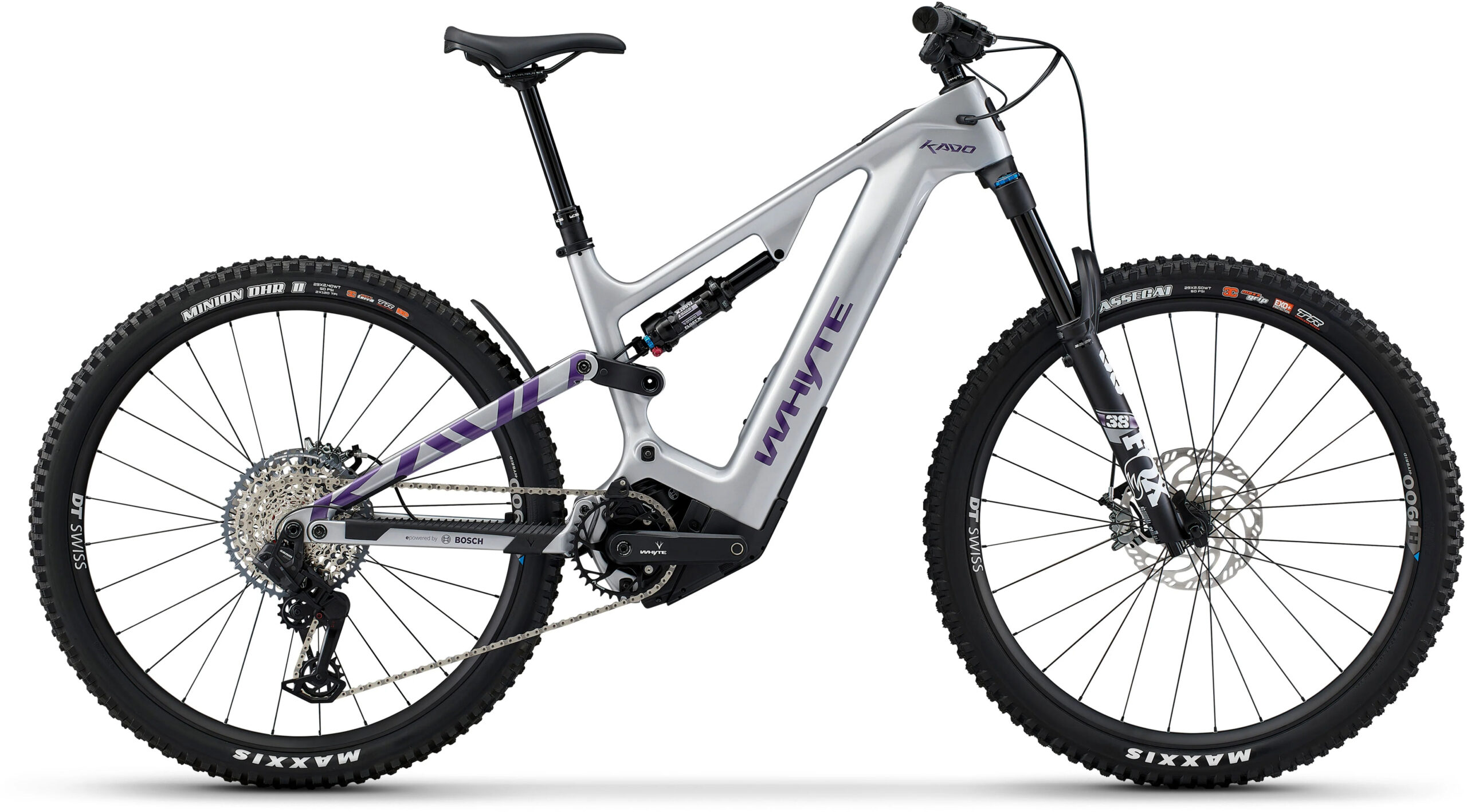 Whyte 2025 Kado RSX Full Suspension Electric Mountain Bike LARGE Gloss light silver - Cycles UK